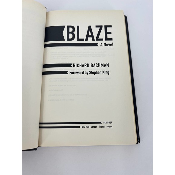BLAZE by Richard Backman Stephen King Foreword 2007 1st. Edition HC/DJ GOOD - Picture 3 of 7